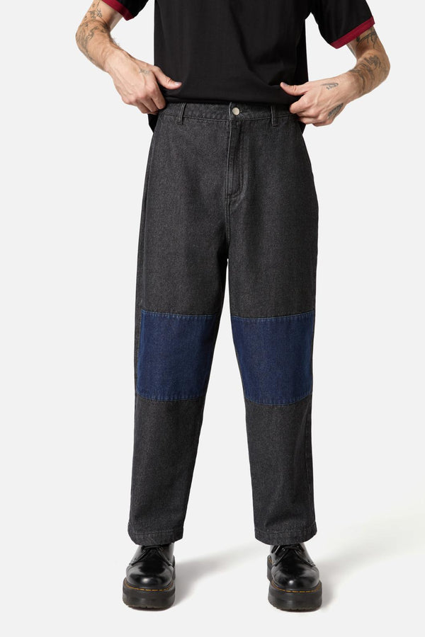 Black Friday - Iykyk Knee Patch Jeans - black