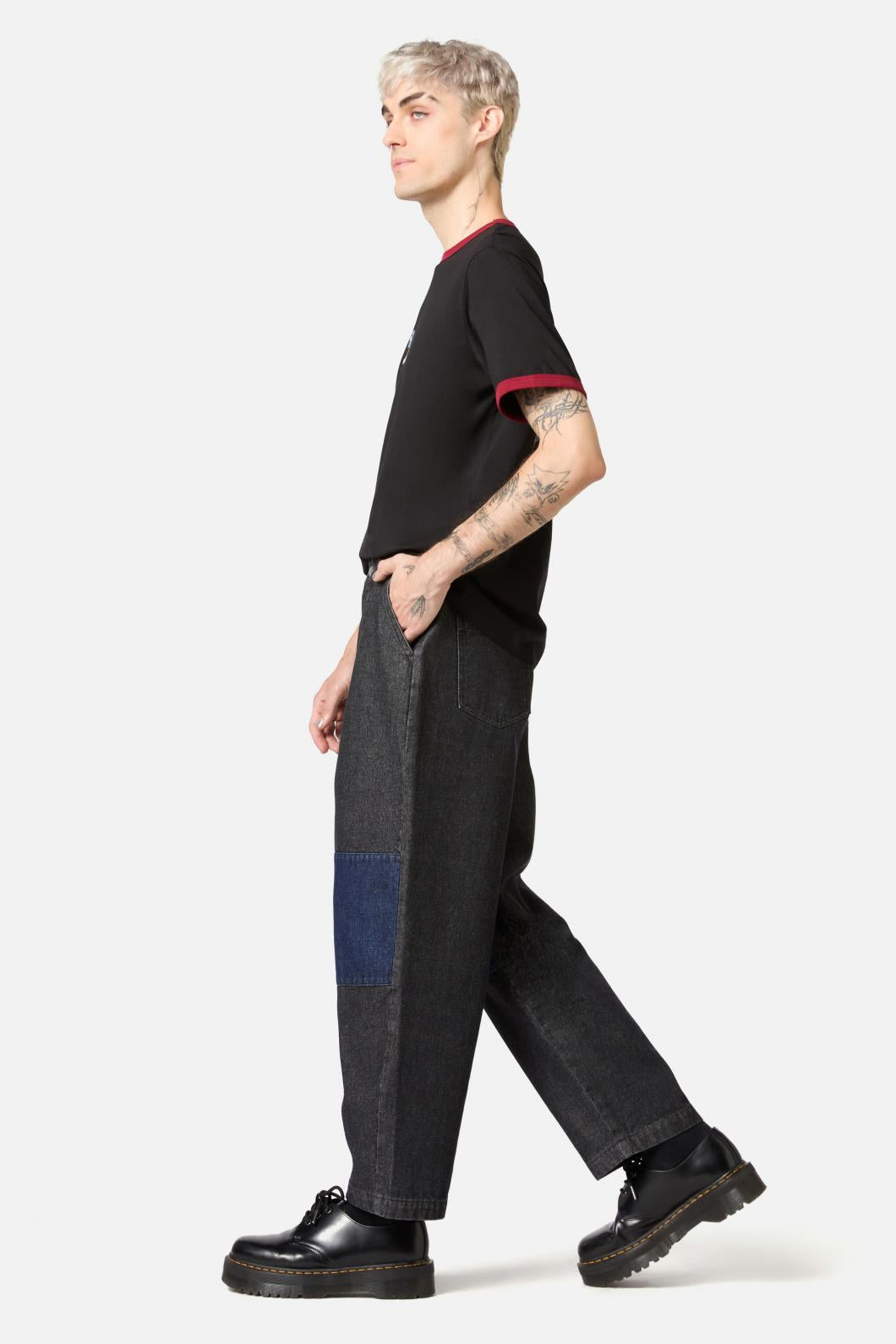 Black Friday - Iykyk Knee Patch Jeans - black