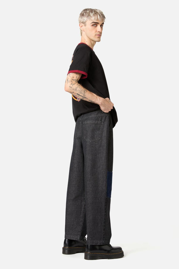 Black Friday - Iykyk Knee Patch Jeans - black