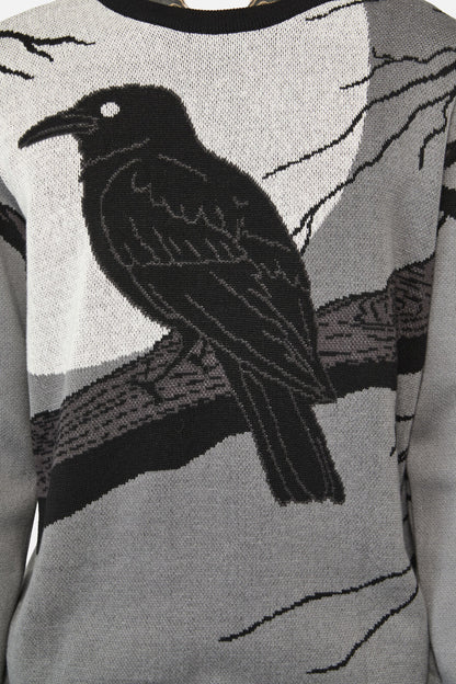 Black Friday - Apollo Crow Scene Knit Jumper - multi