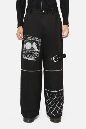 Black Friday - Murder Of Crows Zip Off Pant - black