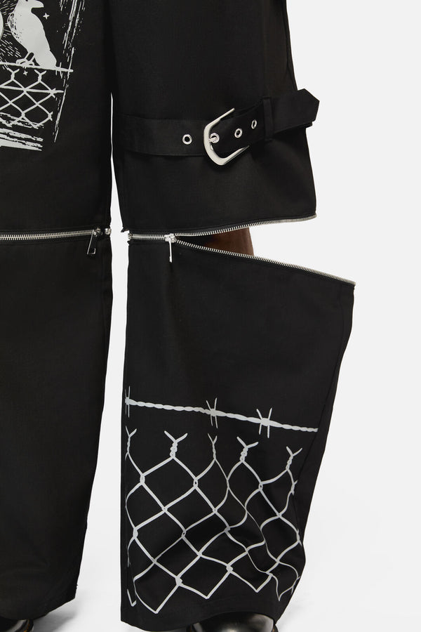 Black Friday - Murder Of Crows Zip Off Pant - black