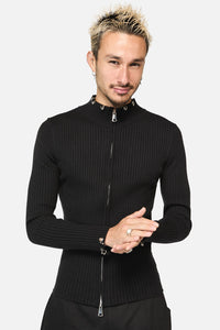 Black Friday - Wahn Piericng Knit Cardi - black