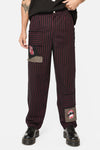 Black Friday - Undead Pin Stripe Patch Pants - black-red