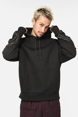 Black Friday - Dragon Wings Diamante Hoodie - black