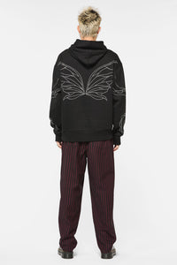 Black Friday - Dragon Wings Diamante Hoodie - black