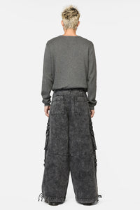 Black Friday - Laneway Acid Wash Grunge Pants - grey