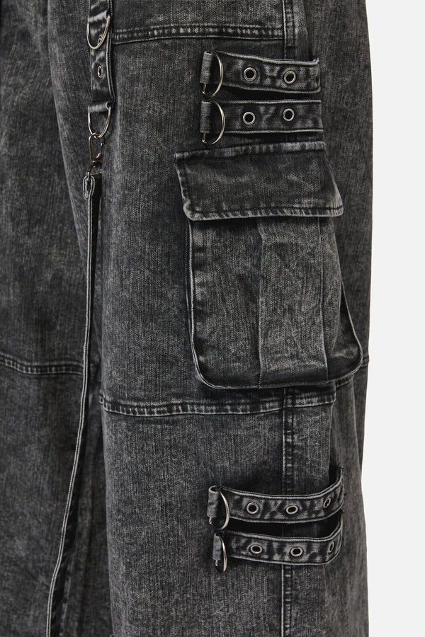 Black Friday - Laneway Acid Wash Grunge Pants - grey