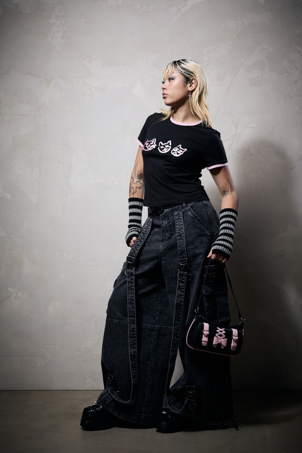 Black Friday - Laneway Acid Wash Grunge Pants - grey