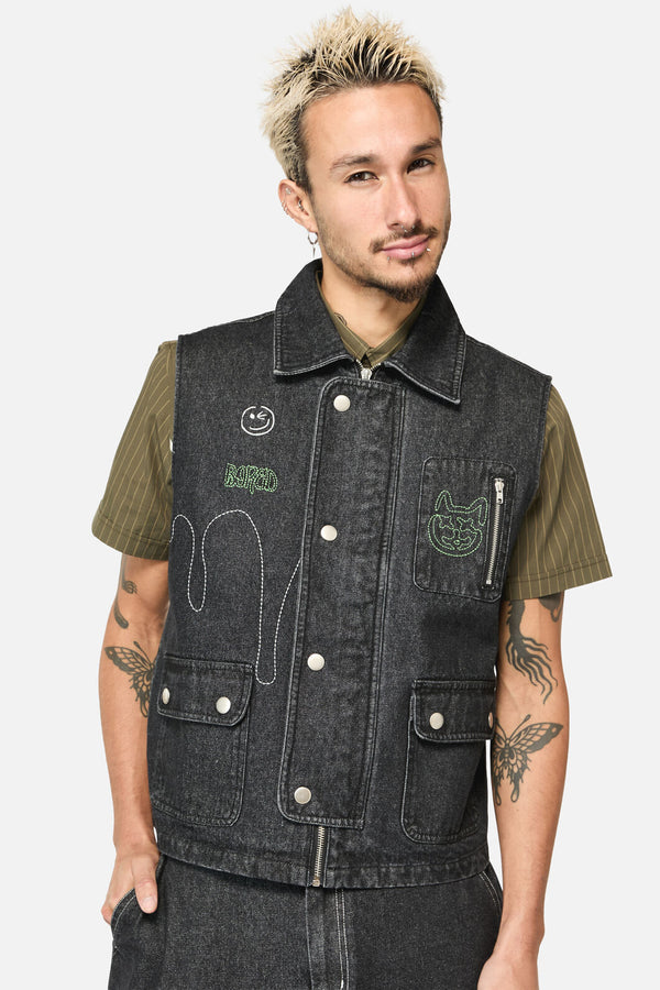 Black Friday - Graff Patch Vest - black