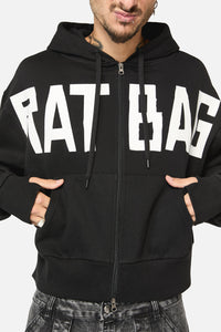 Black Friday - Ratbag Crop Grunge Hoodie - black