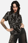Black Friday - Cyber Print Viscose Blouse - black