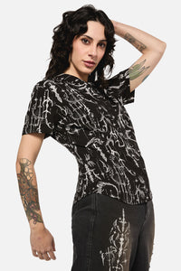 Black Friday - Cyber Print Viscose Blouse - black