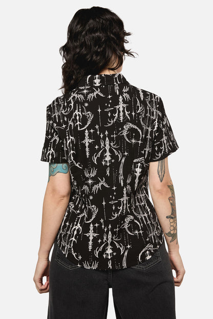 Black Friday - Cyber Print Viscose Blouse - black