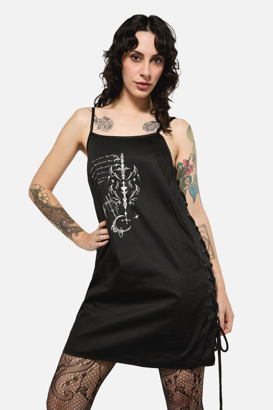 Black Friday - Ritual Lace Up Mini Dress - black