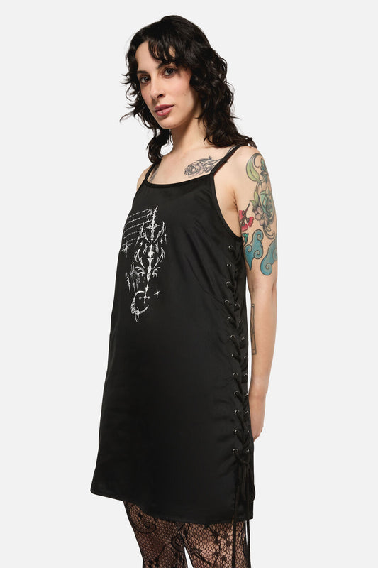 Black Friday - Ritual Lace Up Mini Dress - black
