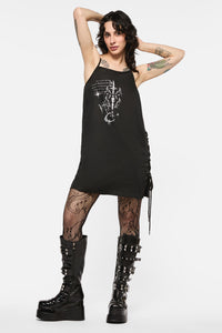 Black Friday - Ritual Lace Up Mini Dress - black