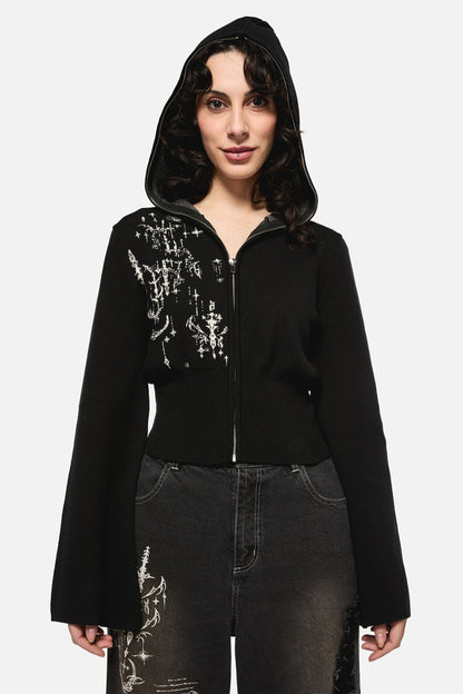 Black Friday - Tech Zipper Hooded Cardi - black
