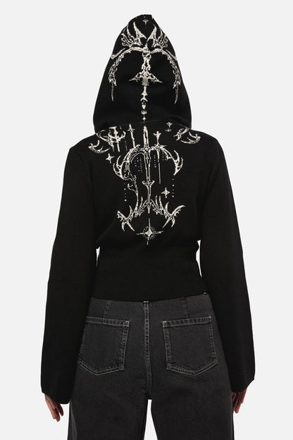 Black Friday - Tech Zipper Hooded Cardi - black
