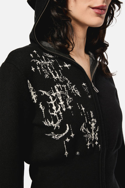 Black Friday - Tech Zipper Hooded Cardi - black
