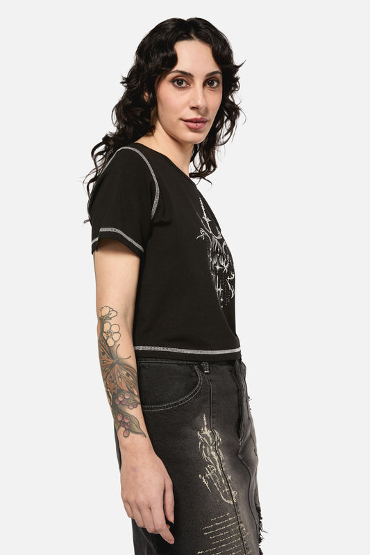 Black Friday - Tech Cropped Baby Tee - black