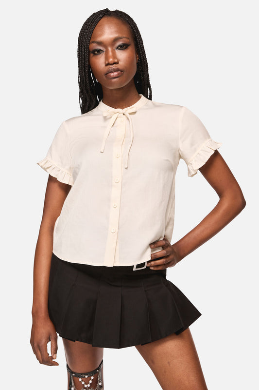 Black Friday - Crypt Bow SS Blouse - cream