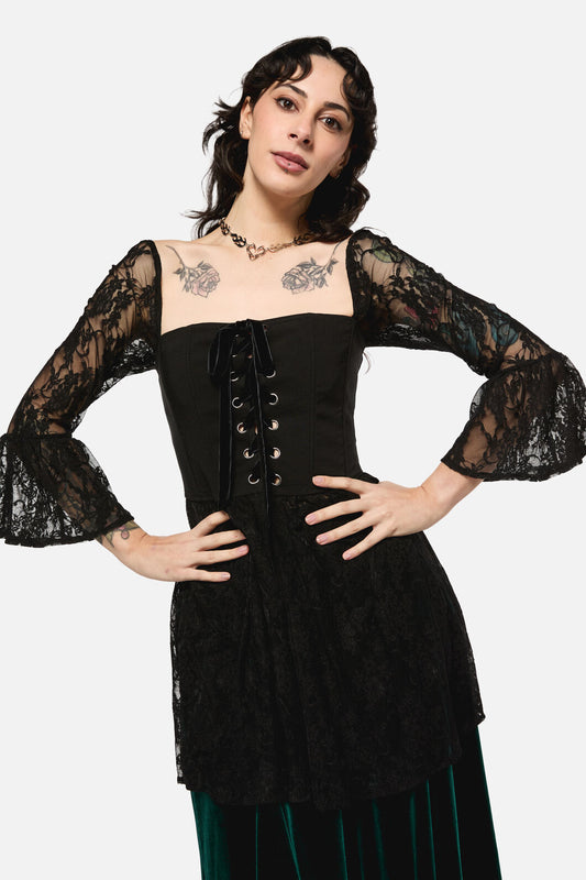 Black Friday - Keeper OfTheWoodsLaceCorsetTop - black