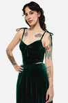 Black Friday - Keeper Of The Woods Velvet Corset Top - emerald