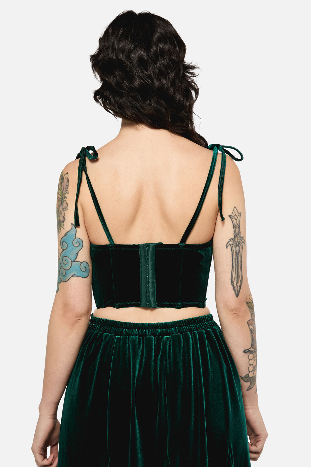 Black Friday - Keeper Of The Woods Velvet Corset Top - emerald