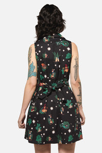 Black Friday - Keeper Of The Woods Print Pinafore - black