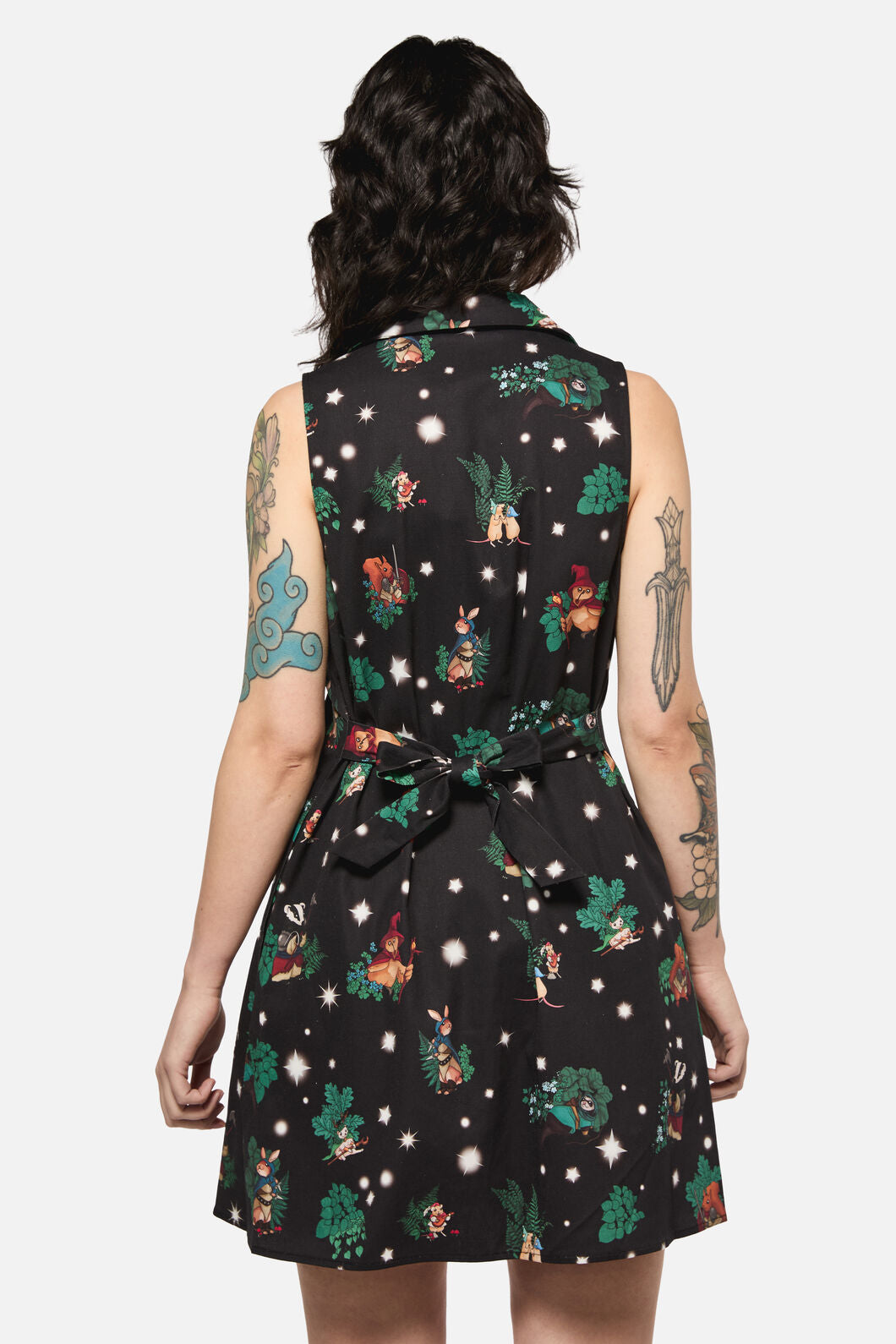 Black Friday - Keeper Of The Woods Print Pinafore - black