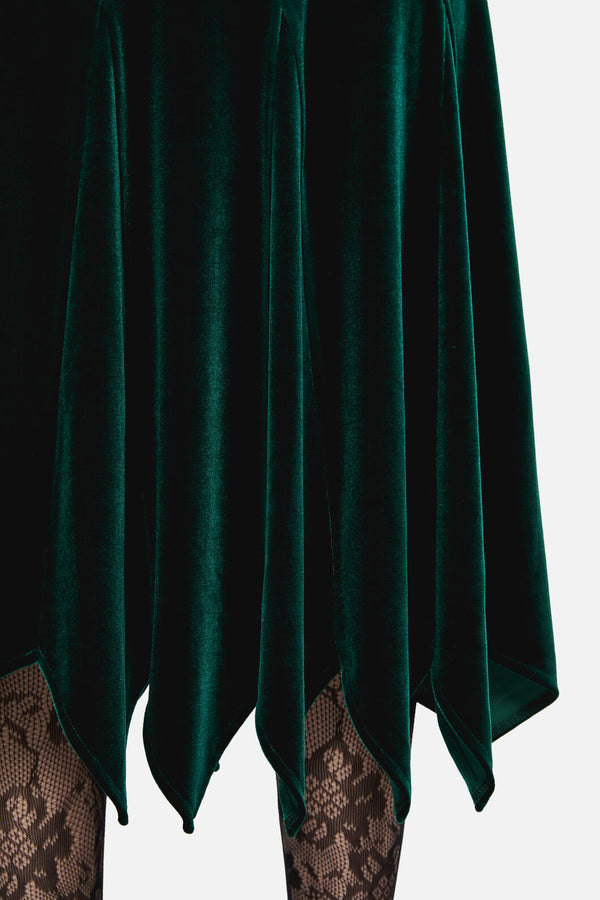 Black Friday - Keeper Of The Woods Velvet Skirt - emerald