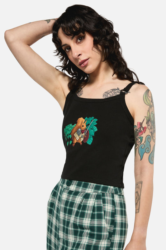 Black Friday - KeeperOfTheWoodsSquirrelTankTo - black
