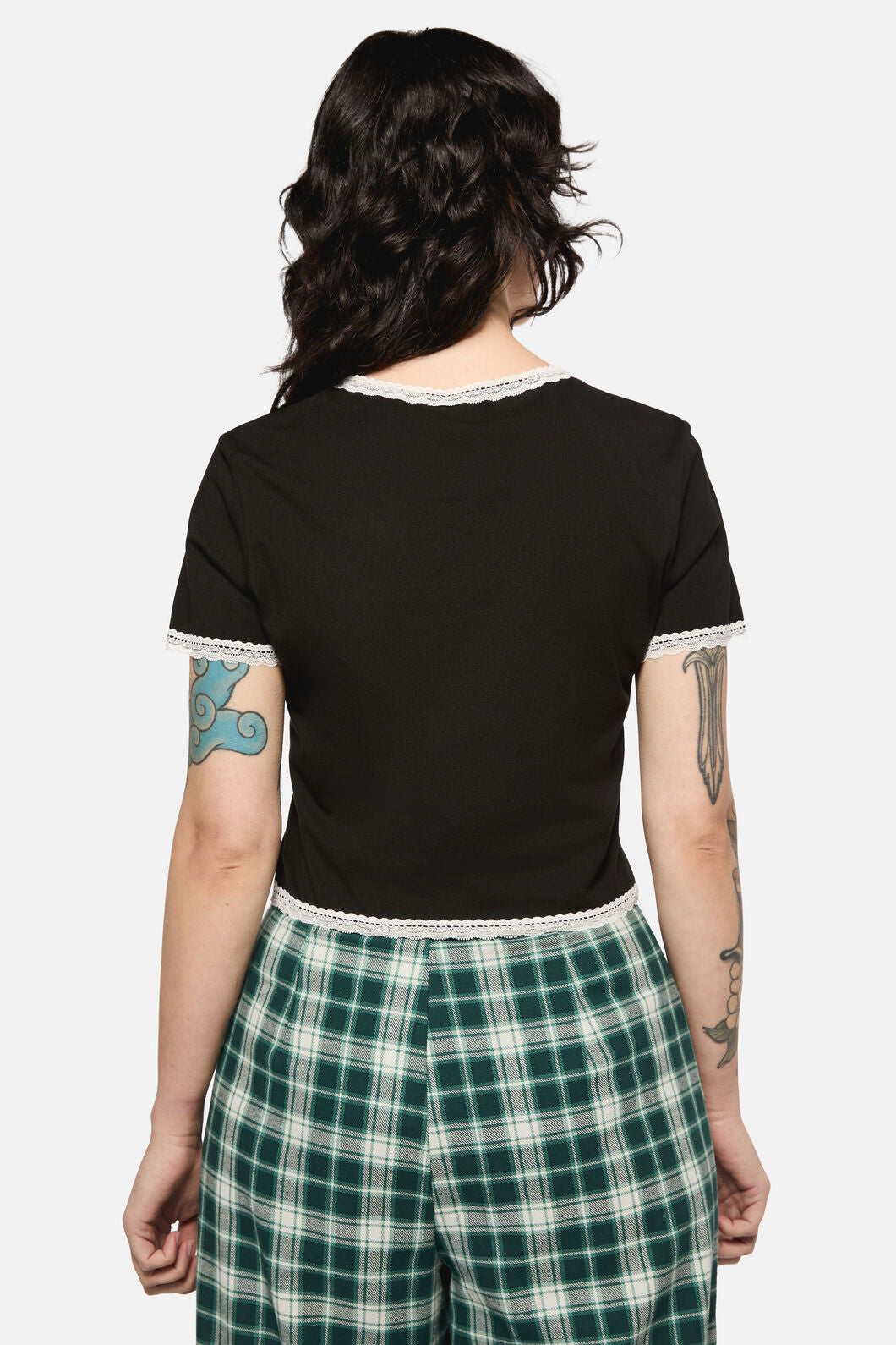Black Friday - Keeper Of The Woods Lace Trim T-Shirt - black