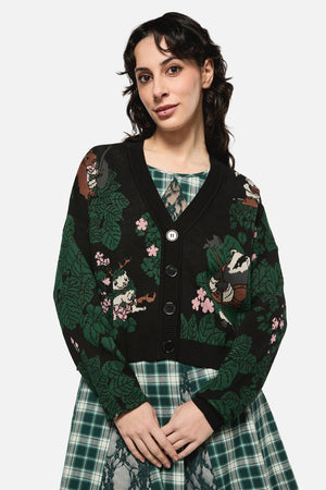 Black Friday - Keeper Of The Woods Graphic Knit Cardigan - black