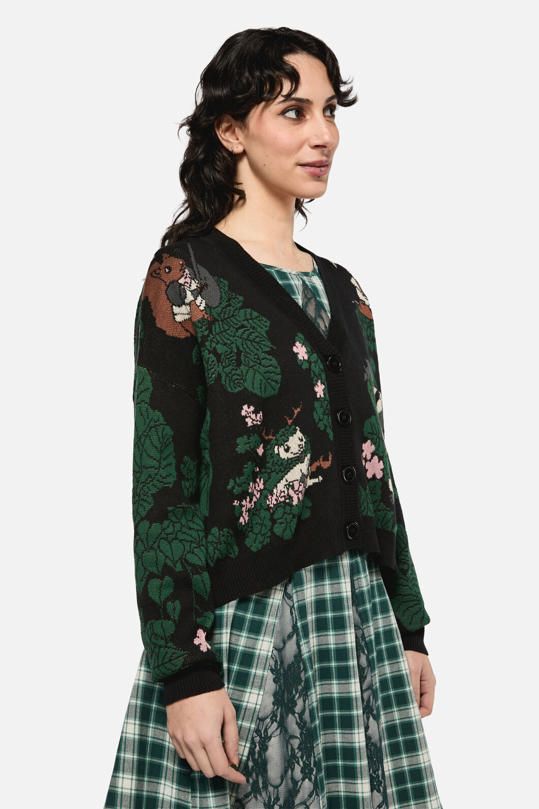 Black Friday - Keeper Of The Woods Graphic Knit Cardigan - black