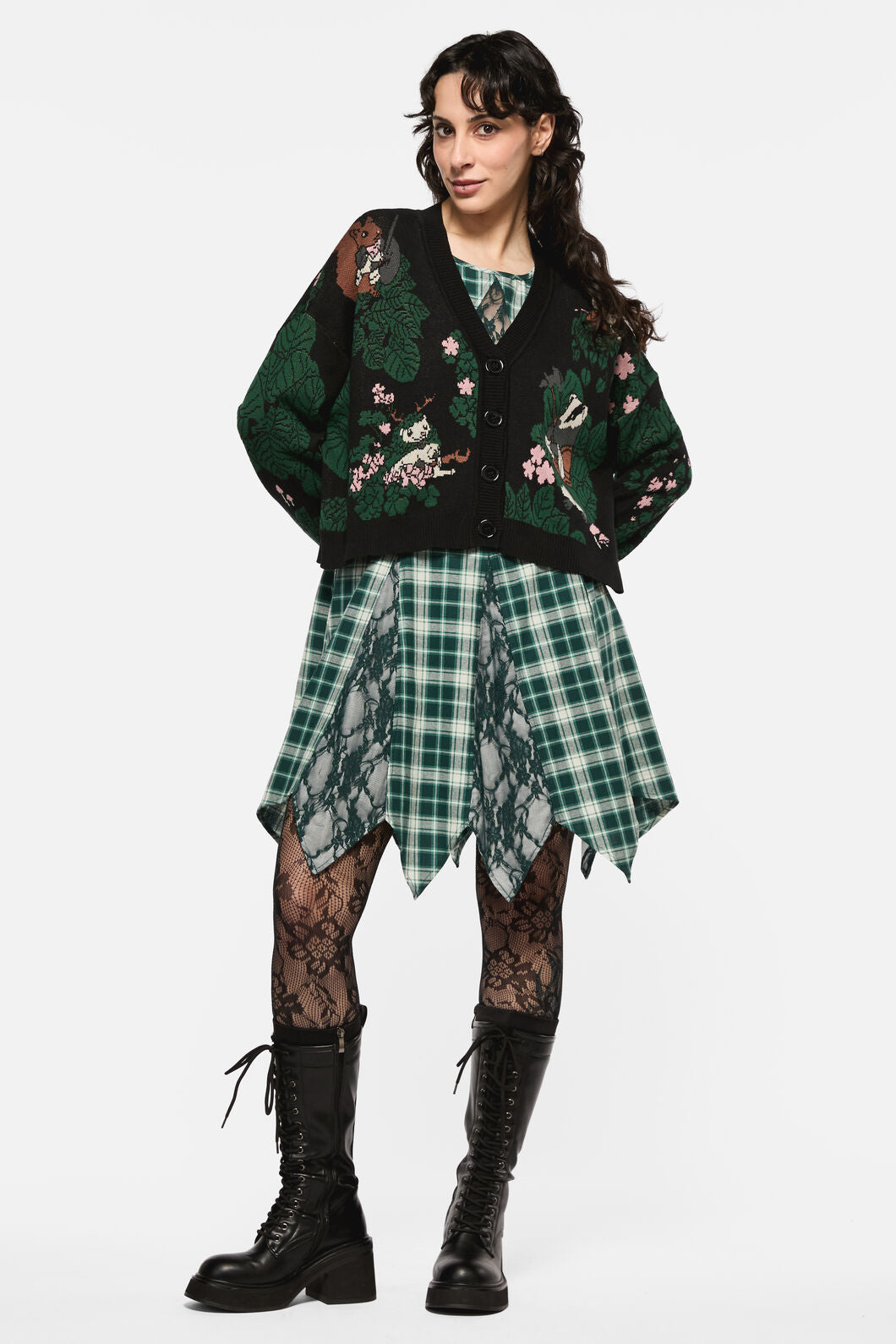 Black Friday - Keeper Of The Woods Graphic Knit Cardigan - black
