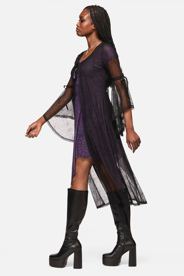 Black Friday - Web Lace Duster - black