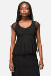 Black Friday - Web Lace Babydoll Top - black