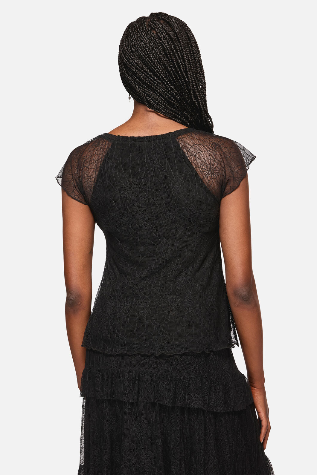 Black Friday - Web Lace Babydoll Top - black