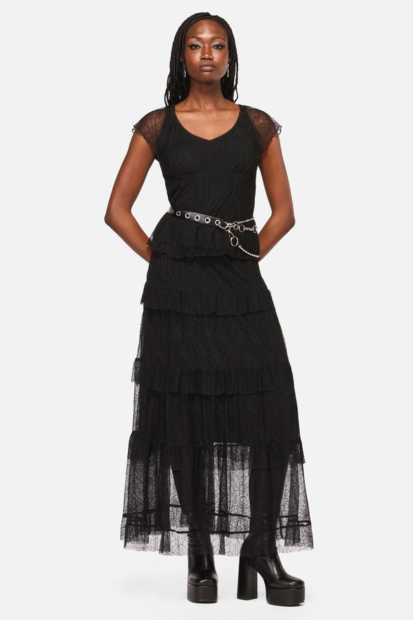 Black Friday - Web Lace Babydoll Top - black