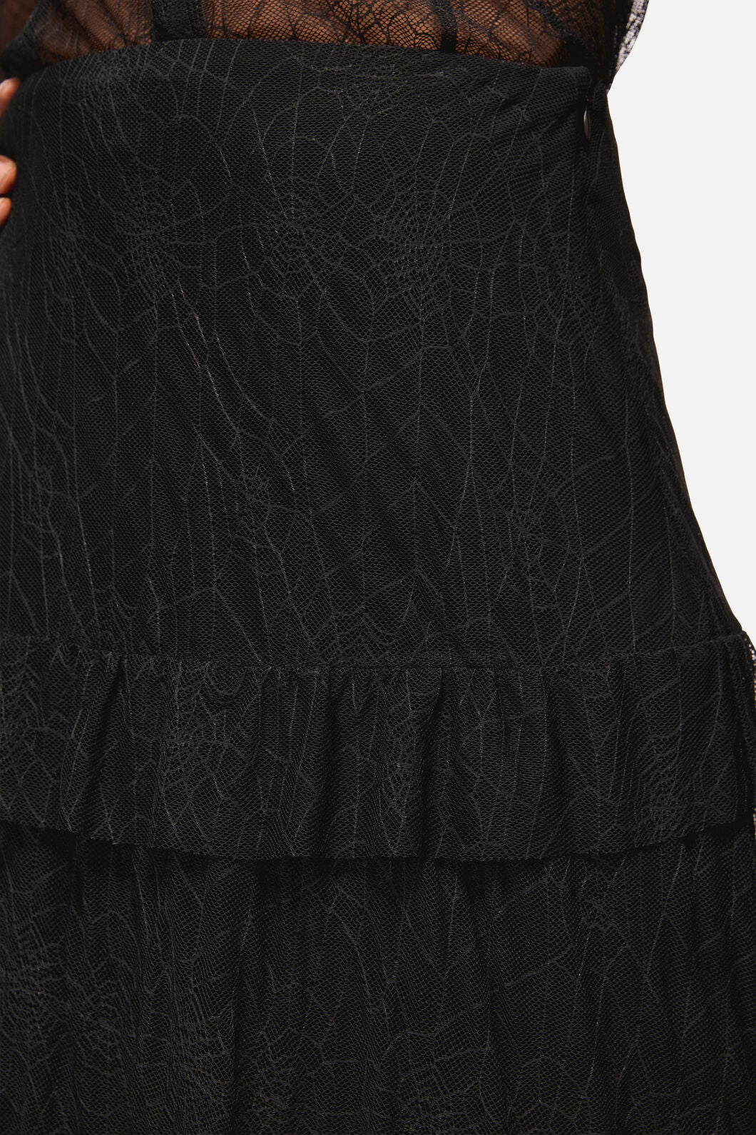 Black Friday - Web Lace Midi Skirt - black