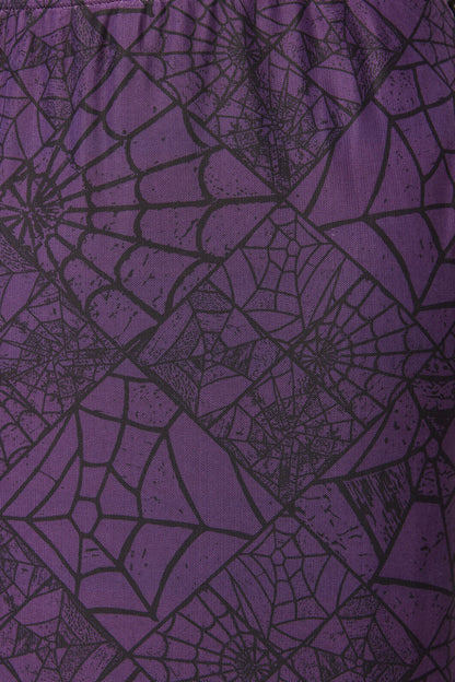 Black Friday - Window Web Mesh Skirt - purple