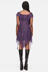 Black Friday - Window Web Gothic Dress - purple