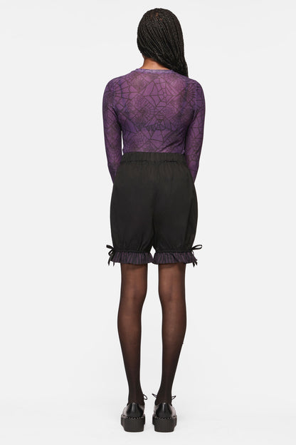 Black Friday - Sabrina Goth Bloomer Short - black-purple
