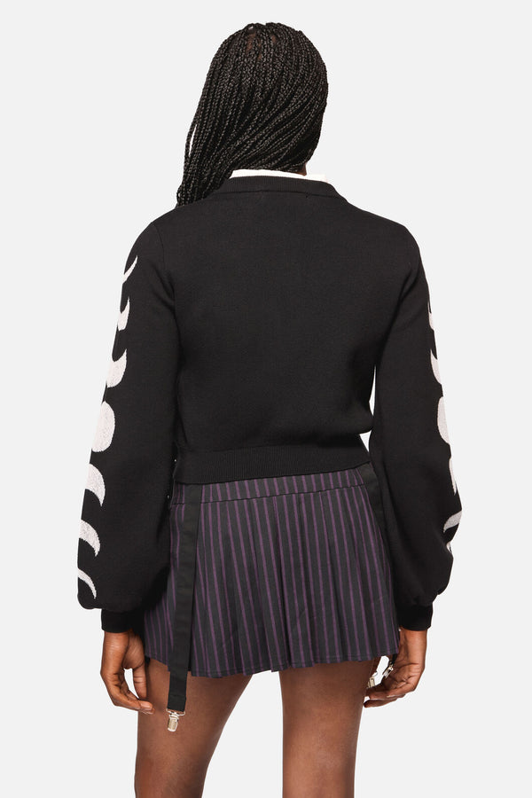 Black Friday - Moon Phase Goth Cardigan - black