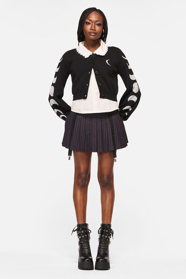 Black Friday - Moon Phase Goth Cardigan - black
