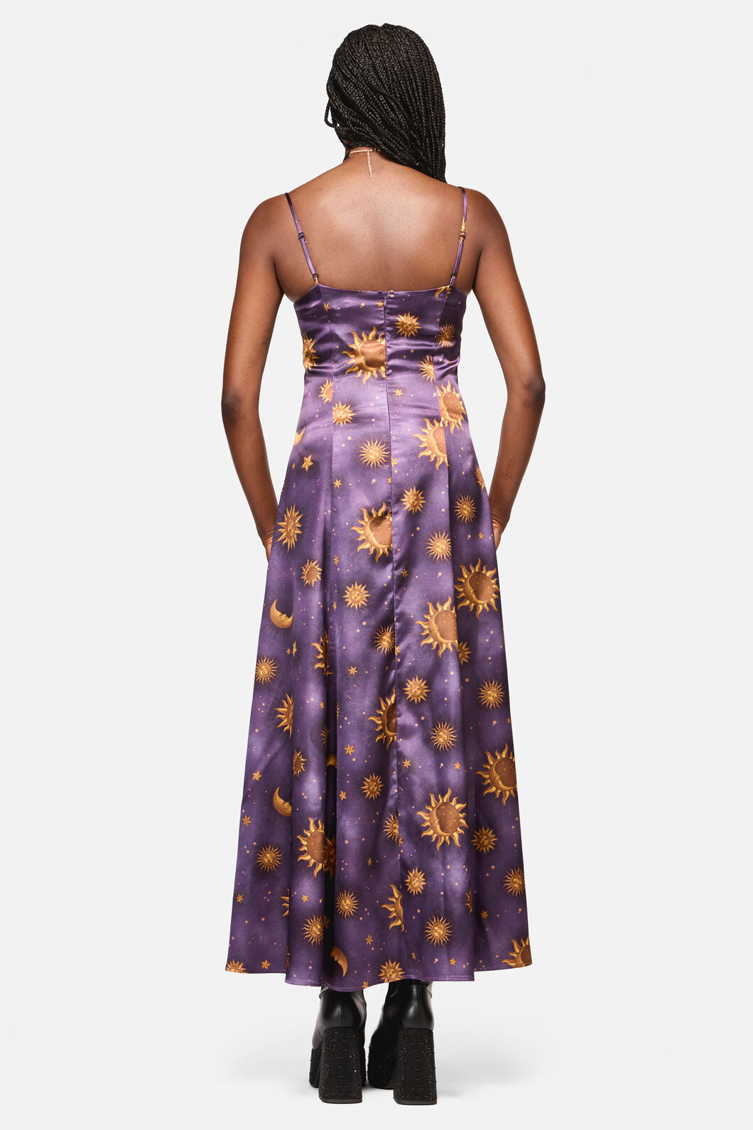 Black Friday - Cosmic Light Whimsy Goth Dress - purple