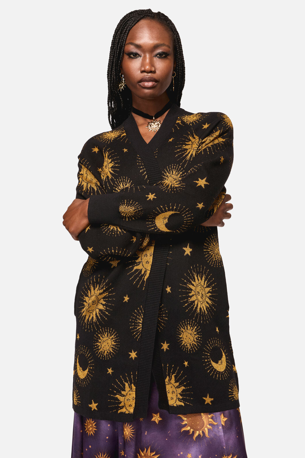 Black Friday - Cosmic Light Goth Cardigan - black