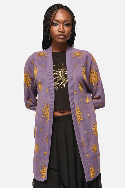 Black Friday - Cosmic Light Goth Cardigan - purple